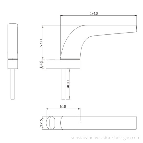 Aluminium Door and Window Handles